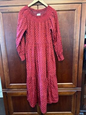 Smocked Neck Maxi Dress